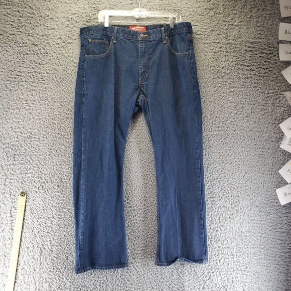 Arizona Jeans Mens 38x30 Blue Boot Cut Denim 5-Pocket Style - Picture 1 of 13